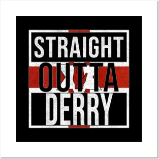 Straight Outta Derry - Gift for Northern Irish, Northern Irishmen , Northern Irishwomen,  From Derry in Northern Ireland Irish Posters and Art